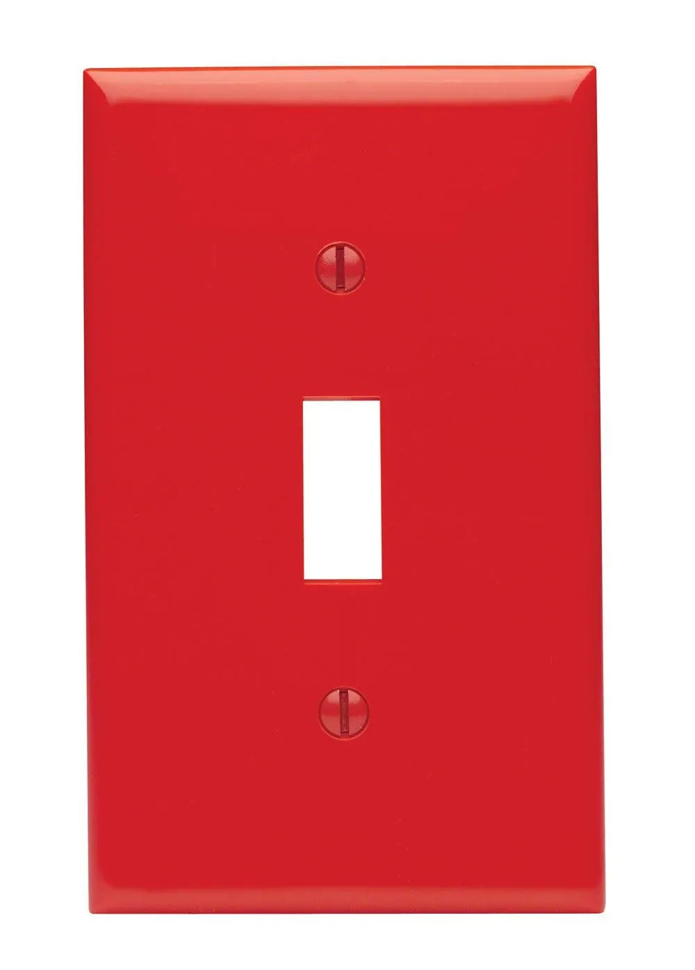 Leviton 80701-R Toggle Wallplate, 1-Gang, Red Nylon, Standard