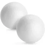 2 Pack Craft Foam Balls, 6 inch. Round Polystyrene Sphere for DIY Arts and Crafts Supplies, White