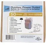 GE 50 amps 240 V Single Silver RV Power Outlet 1 pk