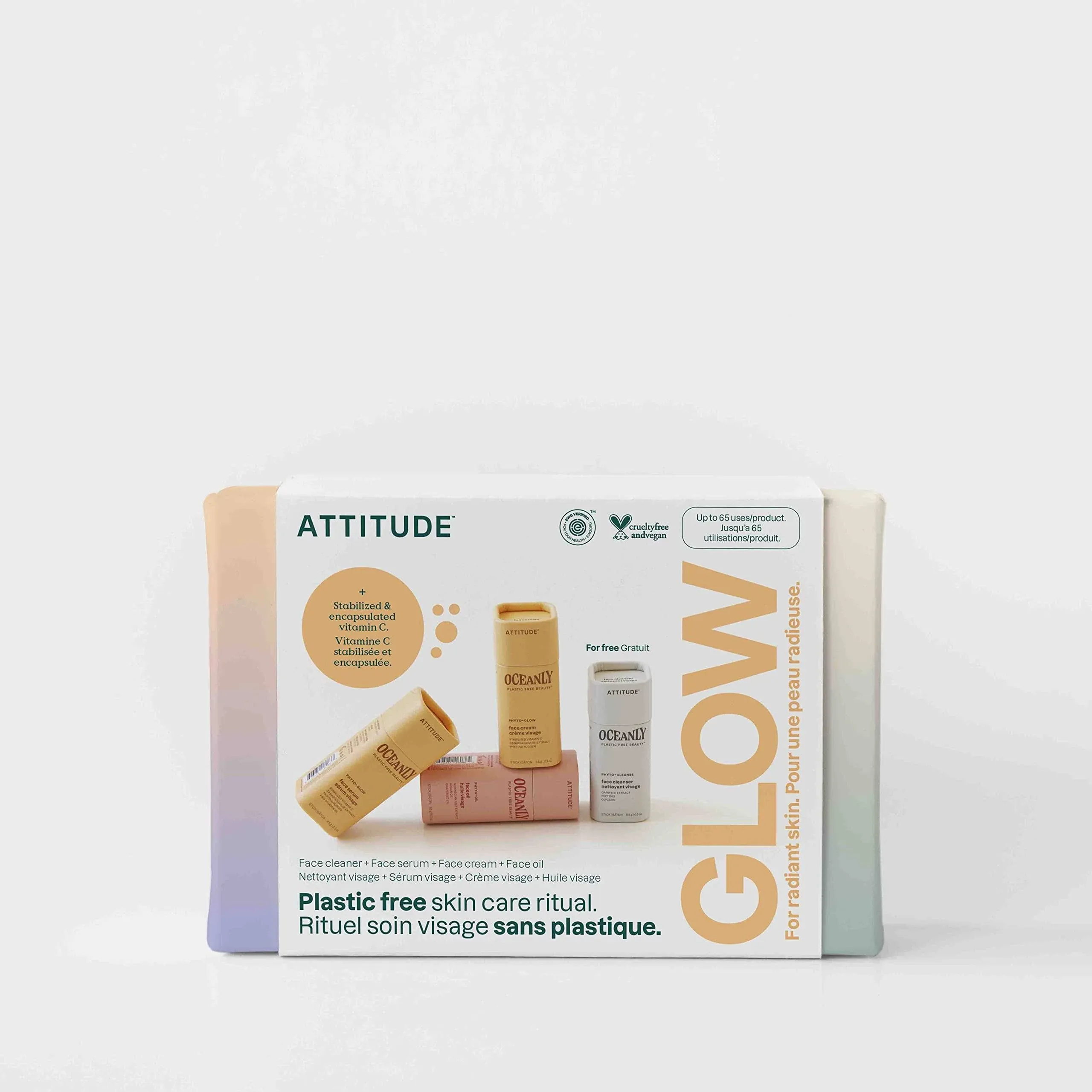 ATTITUDE Oceanly Radiant Skin Daily Facial Care Routine Box Set EWG Verified ...