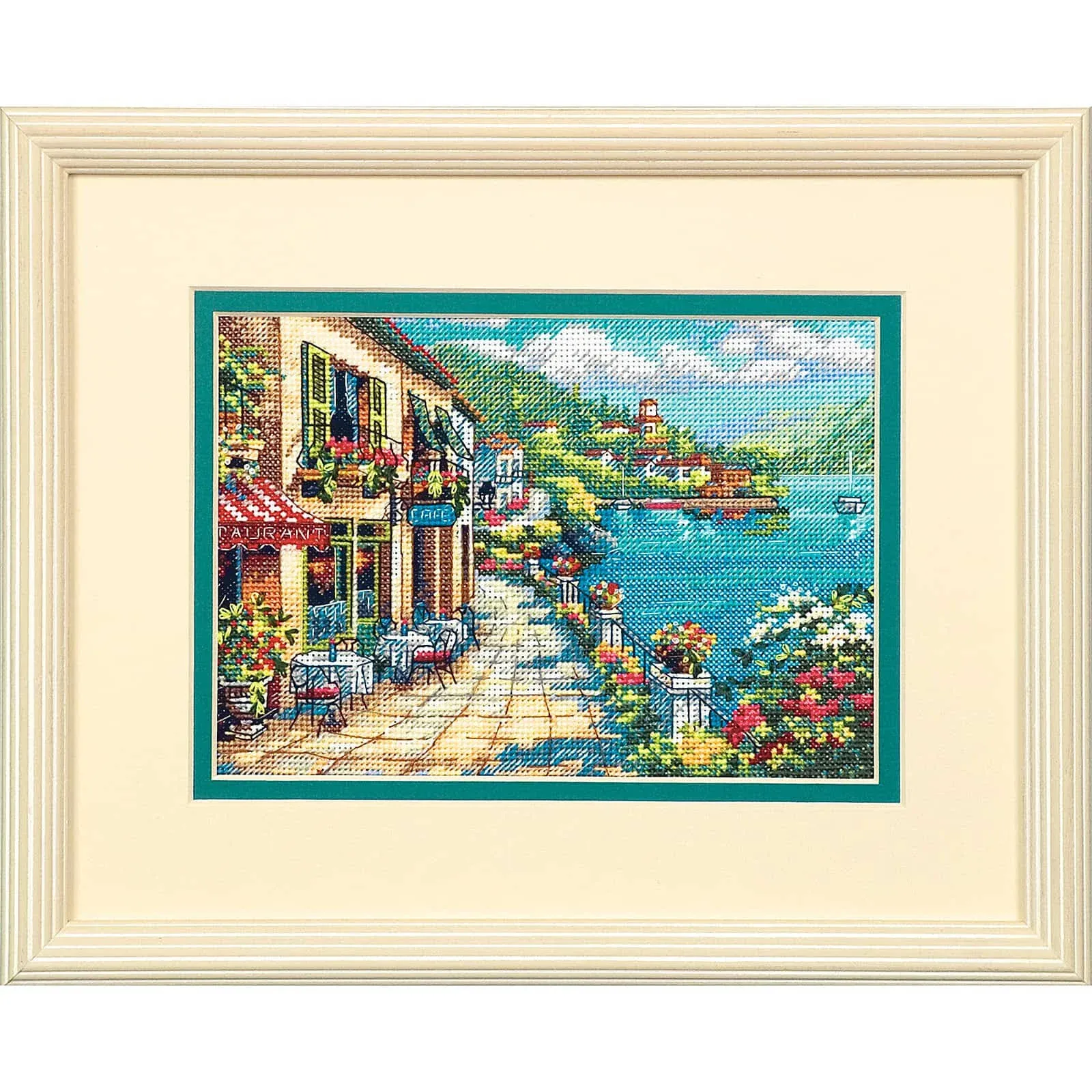 Dimensions Gold Collection Petite Overlook Cafe Counted Cross Stitch Kit, 7 inch ...