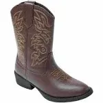 Deer Stags Big Kid Ranch Western Boot Boy's Dark Brown Size 6M 701952 | Rack Room