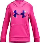 Under Armour Fleece Logo Hoodie Rebel Pink & Iridescent Girls Large