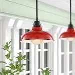 JONATHAN Y Jasper 1-Light Farmhouse Industrial Indoor/Outdoor Iron LED Pendant