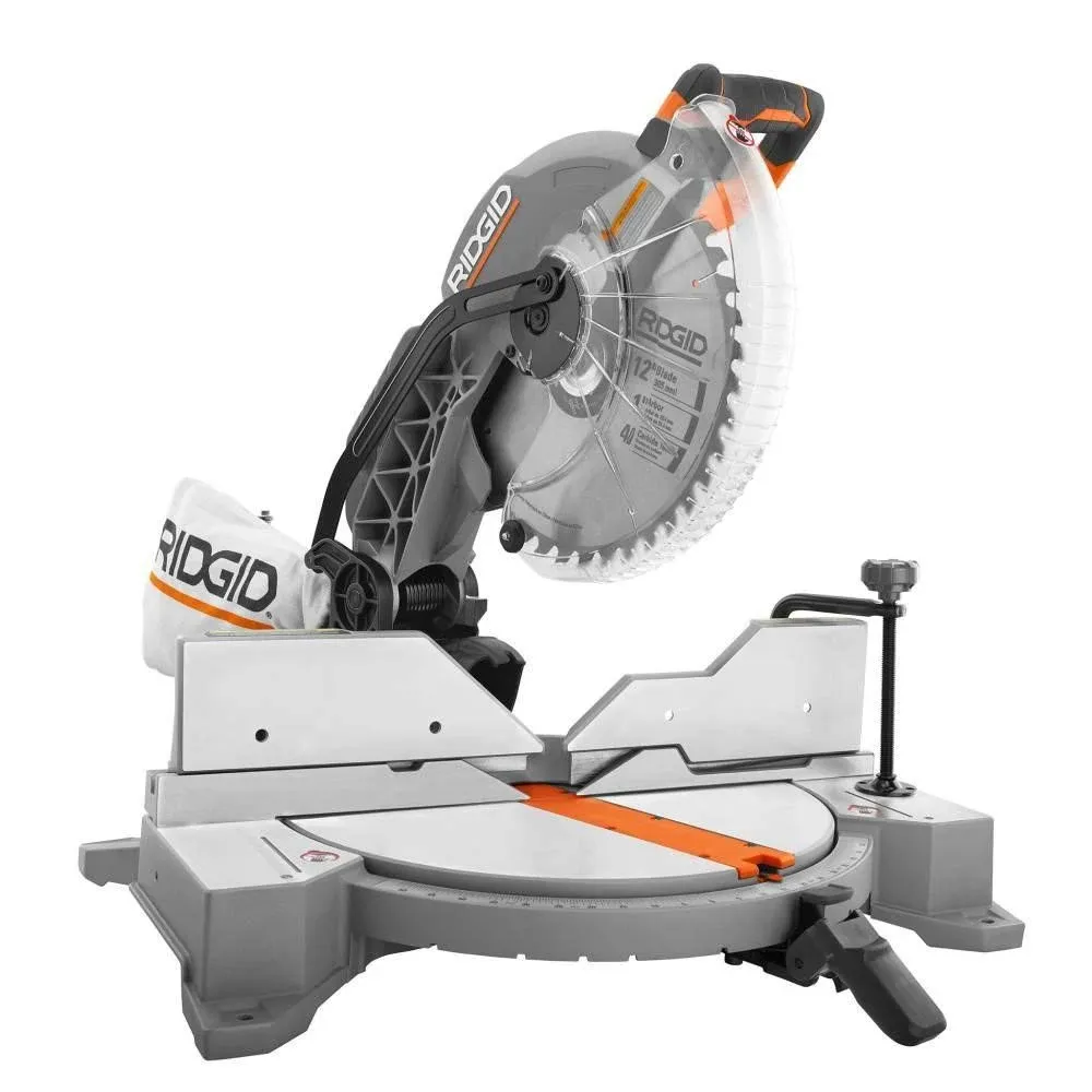 RIDGID Dual Bevel Miter Saw with LED R4123 15 Amp Corded 12 inch  BRAND NEW