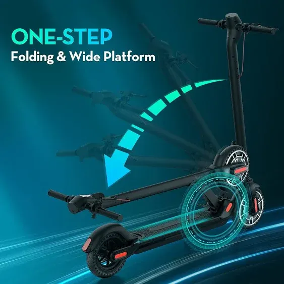 NEW M5 Pro Electric Kick Scooter for Adults, Honeycomb Off-Road Tires, Large LED Panel, App Control, 350W Motor, 19MPH 18.5Miles, Long-Range Battery, for Commuter/Travel, Foldable Scooter