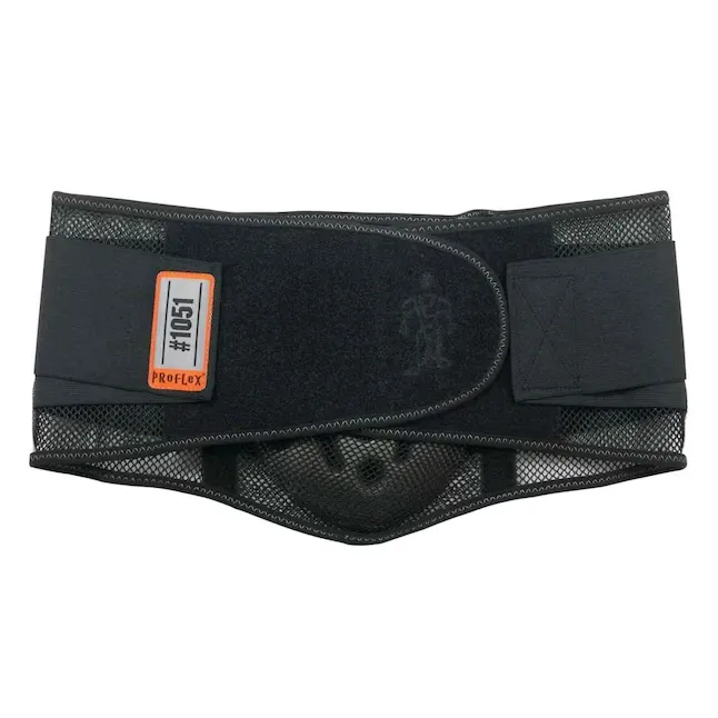 PROFLEX Ergodyne Proflex 1051 Mesh Back Support Brace, Black, L