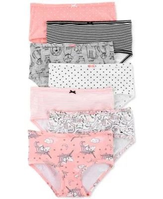 7-Pack Girls' Unicorn Print Stretch Cotton Underwear