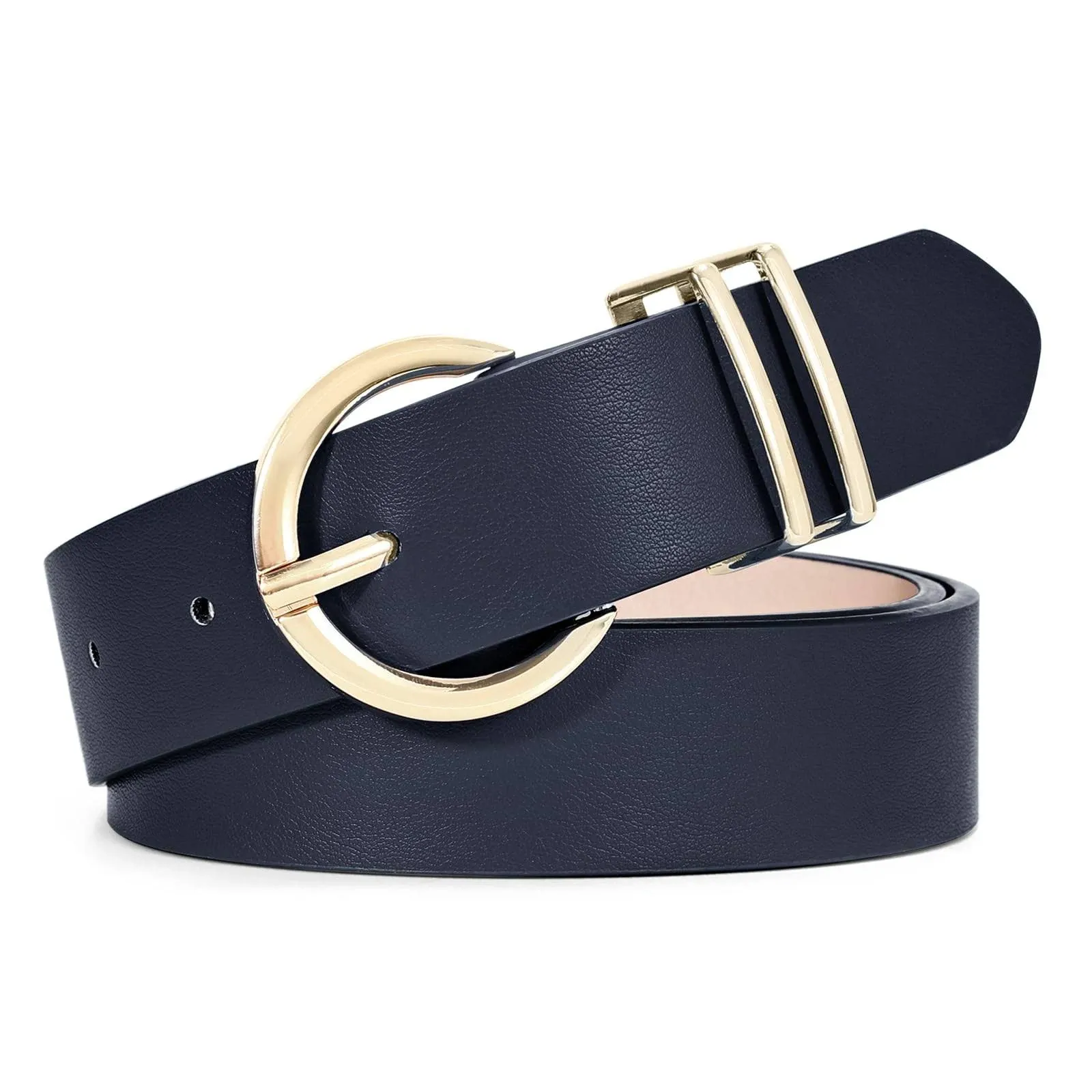 WHIPPY Women Leather Belt Fashion Design belt Gold Buckle Ladies Belt for Jeans Pants Dresses