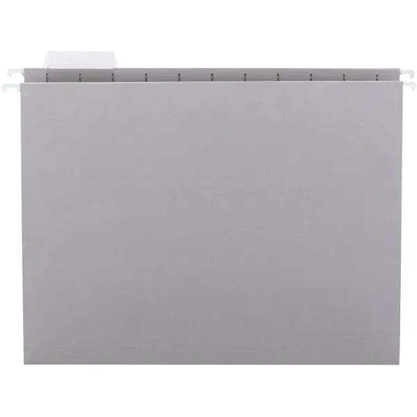 Smead Hanging File Folder with Tab, Gray, Letter - 25 count