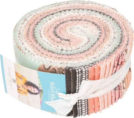 Gabrielle Neil Sleep Tight Rolie Polie 40 2.5-inch Strips Jelly Roll Riley Blake Designs RP-10260-40, Assorted