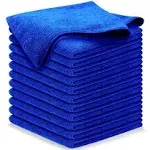 USANOOKS Microfiber Cleaning Cloth - 12Pcs(12.5x12.5 in)High Performance - 1200 Washes, Ultra Absorbent Weave Trap Grime & Liquid for Streak-Free