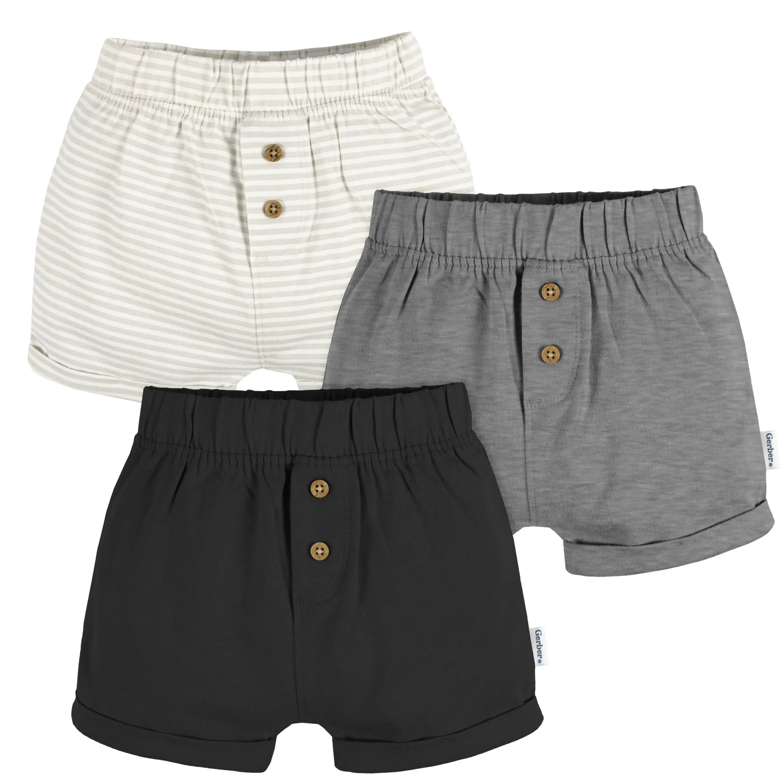 Gerber Baby 3-Pack Knit Shorts