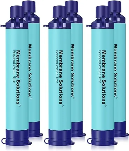 Membrane Solutions Straw Water Filter, Survival Filtration Portable Gear