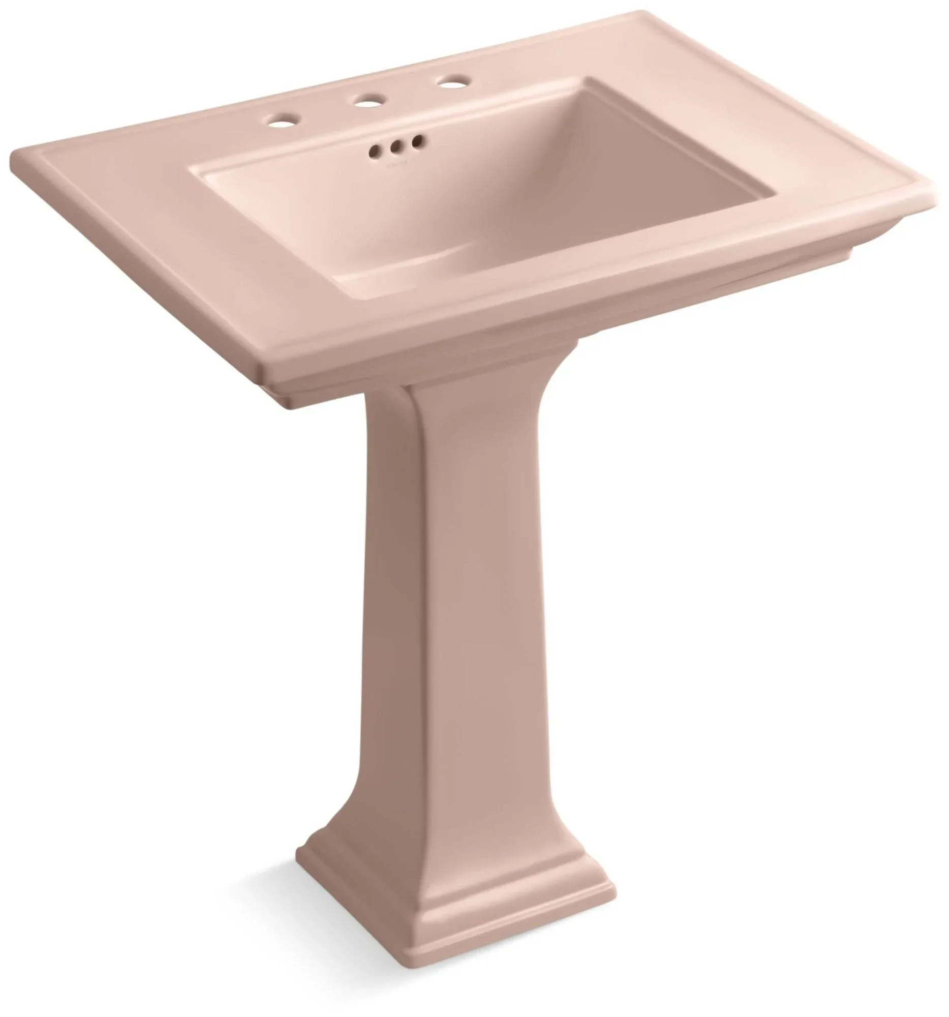 Kohler K-2268-8 Memoirs Stately 30-3/4" Rectangular Pedestal Bathroom Sink 150th Peachblow