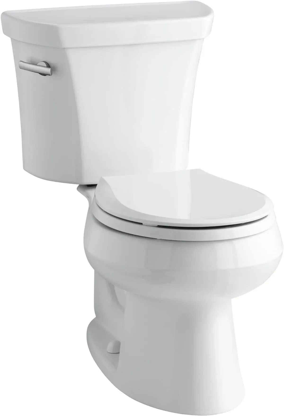 Kohler K-3997-0 Wellworth Two-Piece Round-Front 1.28 GPF Toilet, White