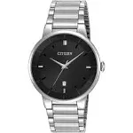 Citizen Men's Bracelet Watch - Quartz Black Dial Stainless Steel | BI5010-59E