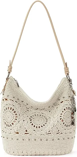 The Sak Sequoia Hobo Bag | Hand Crochet - Natural Medallion