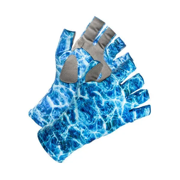 Glacier Glove Islamorada Sun Glove (Blue Camo, Medium)