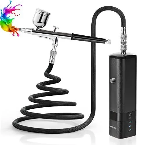 Cordless Airbrush Kit with Compressor 32PSI Handheld Mini Air Brush Gun Set P...