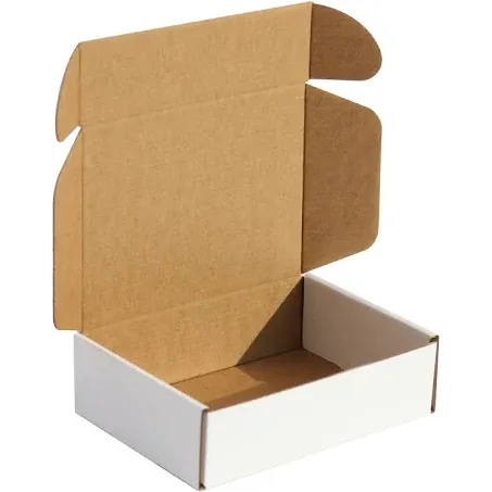 50 Pack 7x5x2 Small White Shipping Boxes - Corrugated Cardboard Mailer for Packaging, Mailing, Moving, Gifts - Eco-Friendly and Recyclable - Manufacturer Direct