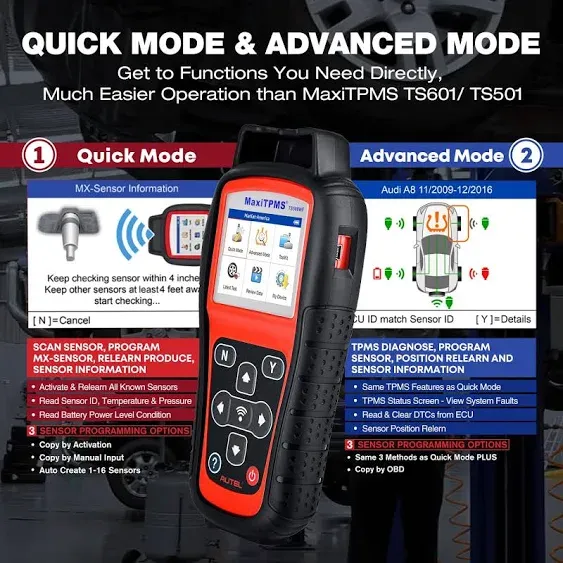 Autel MaxiTPMS TS508WF KIT, 2024 TPMS Programming Relearn Tool with 4PCS Autel MX Sensor ($120), WiFi Ver. of TS601 TS508 TS501 PRO, Relearn/Activate All TPMS Sensor, TPMS Reset, Lifetime Free Update