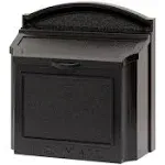 Whitehall Products Wall Mailbox 15&#034;x14.5&#034;x8&#034; Black Decorative Aluminum+Locki<wbr/>ng