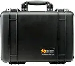 Pelican 1500 Case - No Foam - Black