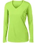 Sport-Tek LST353LS - Ladies Long Sleeve PosiCharge Competitor & V-Neck Tee M Lime Shock