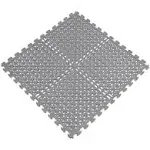 Norsk 18.3-in W x 18.3-in L x 0.25-in T Interlocking Flexible PVC Gym Floor Tile (13.95-sq ft) (6-Pack) in Gray | NSMPVN6DG