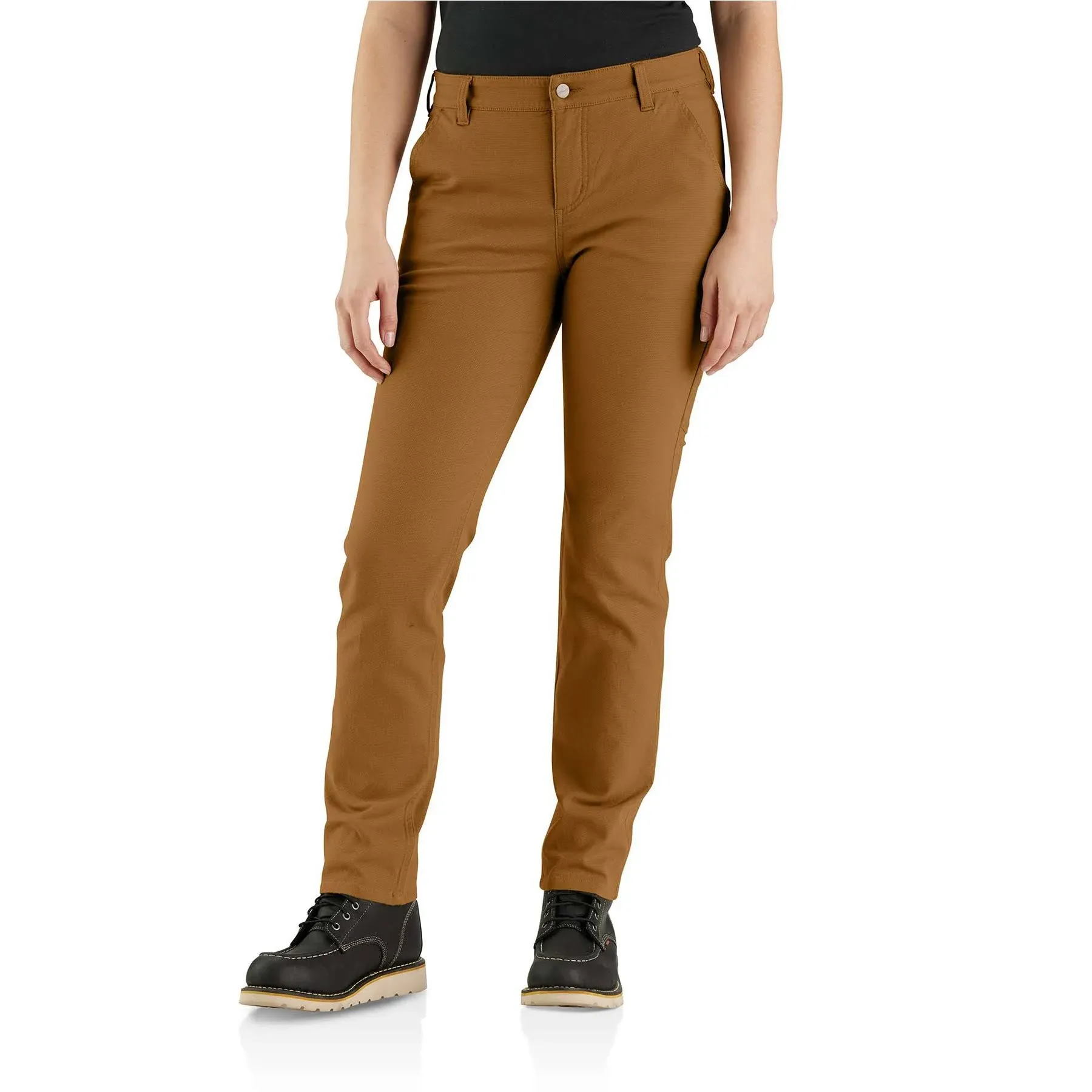 Carhartt Women's Canvas Work Pant - Relaxed Fit Rugged Flex | Brown | 24