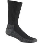 WIGWAM 3-PAIRS *AT WORK&#034; CREW SOCKS COTTON BLEND BLACK/GRAY SZ LG (9-12 SHOE)