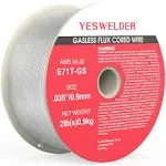 Flux Core Gasless Mig Wire, Mild Steel-E71TGS .035&#034; 0.9mm-2 Lbs Spool