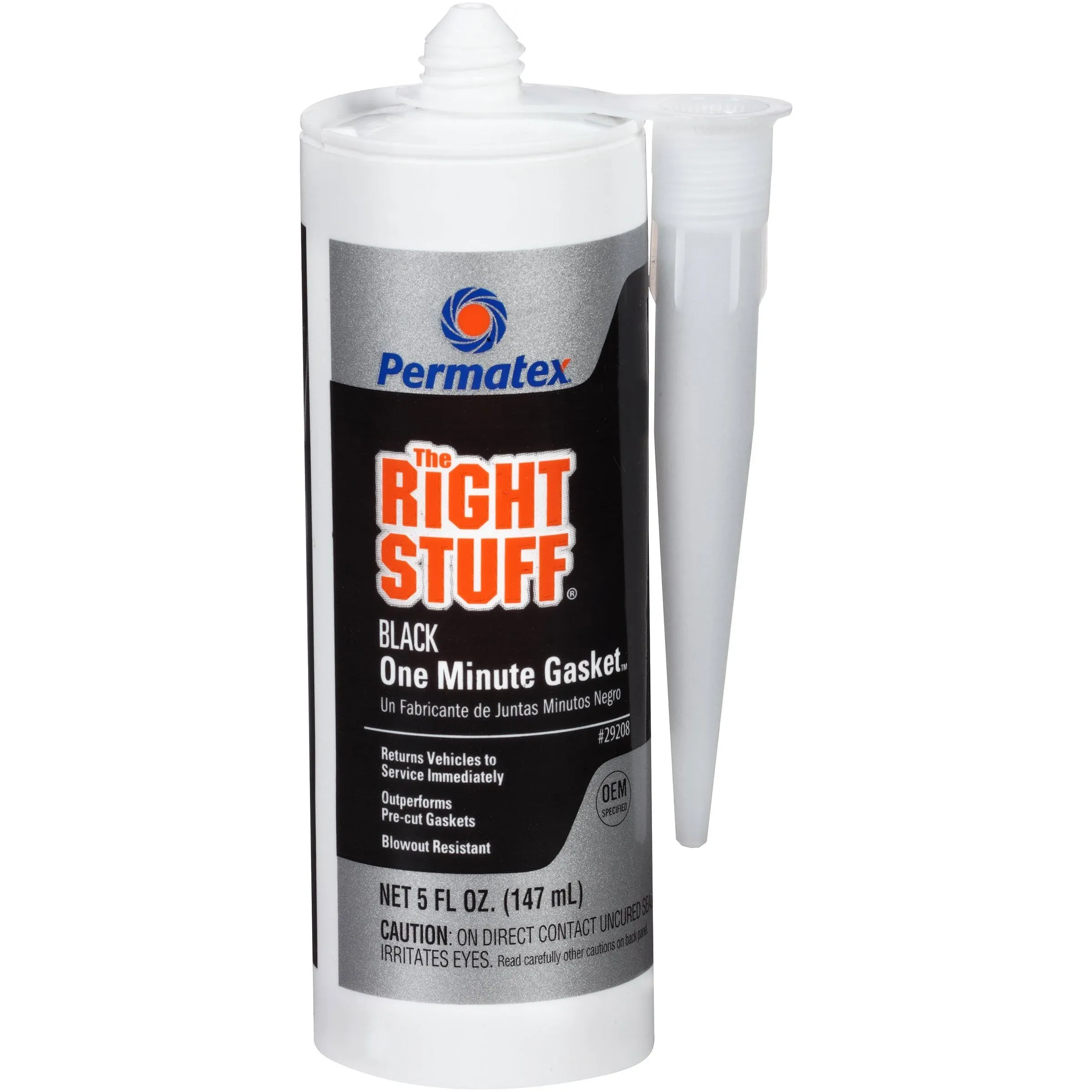 Permatex 29208 The Right Stuff One Minute Black Gasket Maker OEM 5oz Pack of 1