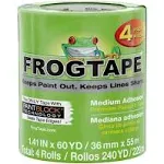 FrogTape 1.41 in. x 60 yd. Green Multi-Surface Painter&#039;s Tape, 4 Pack    US