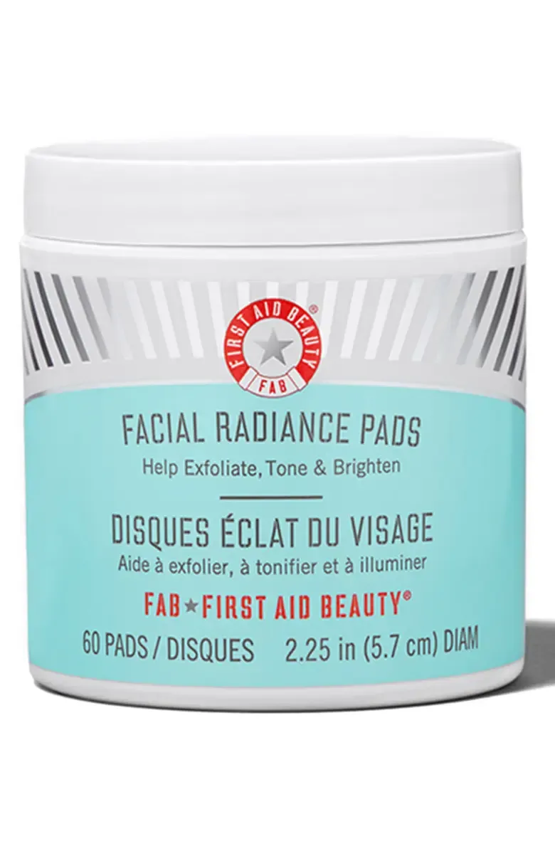 First Aid Beauty Facial Radiance Pads with Glycolic & Lactic Acids Exfoliating Pads with AHA