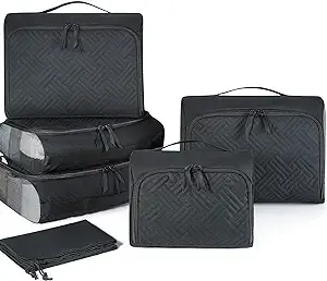 BAGSMART Packing Cubes for Travel, Compression Packing Cubes for Airplane Travel Essentials