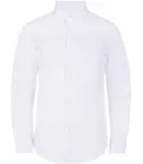 Calvin Klein Boys Solid Stretch Poplin Shirt - White - 4