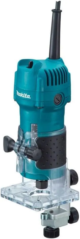 Makita 3709 1/4" Fixed Base Laminate Trimmer Teal