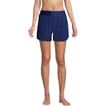 Women's Lands' End Curvy Fit 5" Quick Dry Board Shorts Swim Shorts with Panty