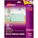 AVERY Matte Clear Easy Peel Mailing Labels W- Sure Feed Technology, Laser Printers, 0.5 X 1.75, Clear, 80-sheet, 10 Sheets-pack