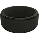 Qalo Men's Polished Step Edge Silicone Ring