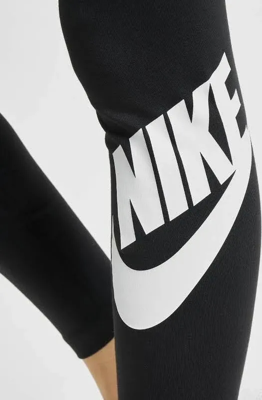 Nike Sportswear Essential High Rise Leggings 'Black White' S