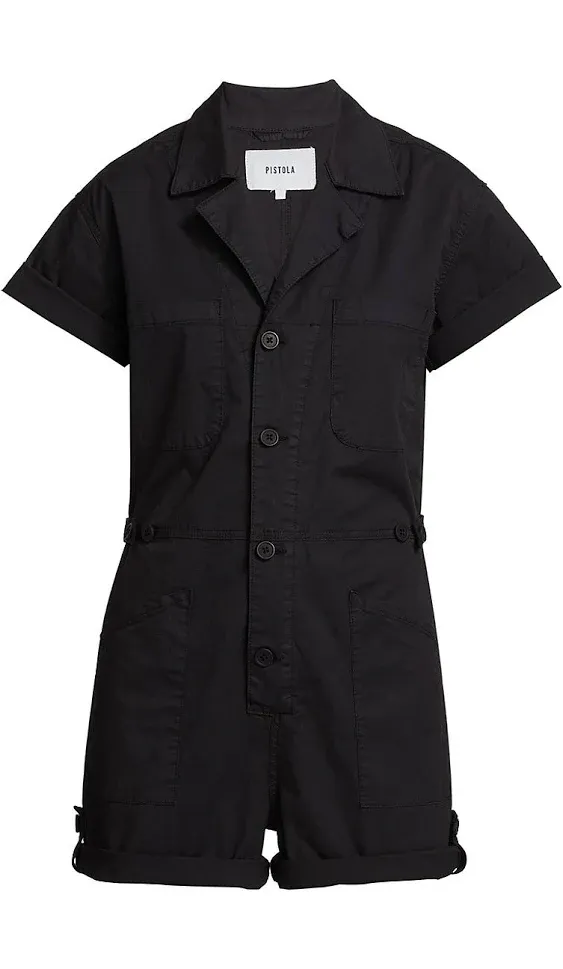 Pistola Women's Parker Utility Romper - Fade to Black - Size Small