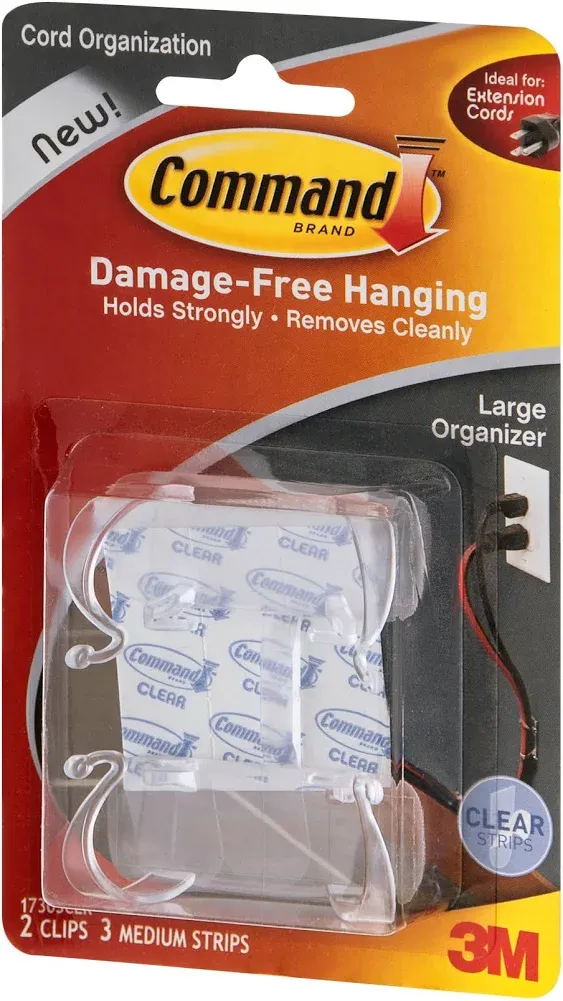 Clear Large Cord Clips w/Clear Strips 17303CLR