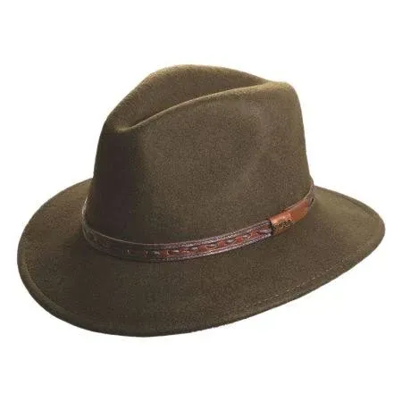 Traveler Crushable Wool Felt Safari Fedora Hat