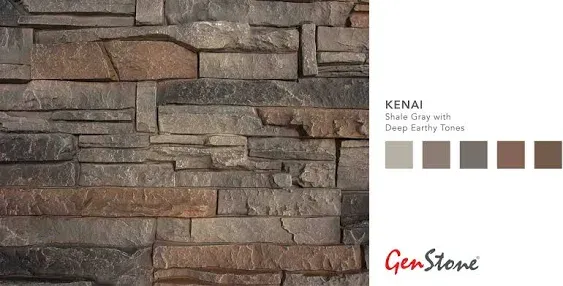 GenStone Kenai 12" Corner Panel Right Stacked Stone G2SSKICPR