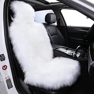 Universal Sheepskin Wool Fur Fluffy Car Seat Cover for Auto SUV Trucks