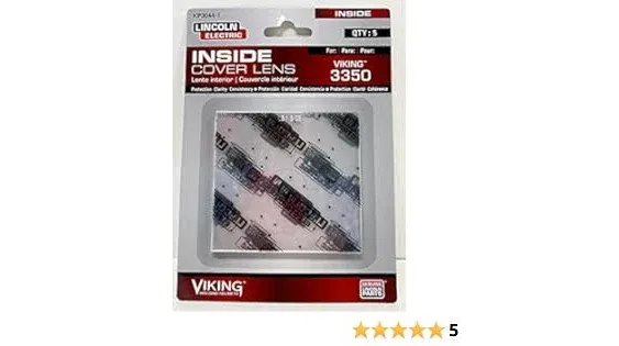 5/Pack for Lincoln Electric KP3044-1 VIKING 3350 Series Inside Clear Cover Lens