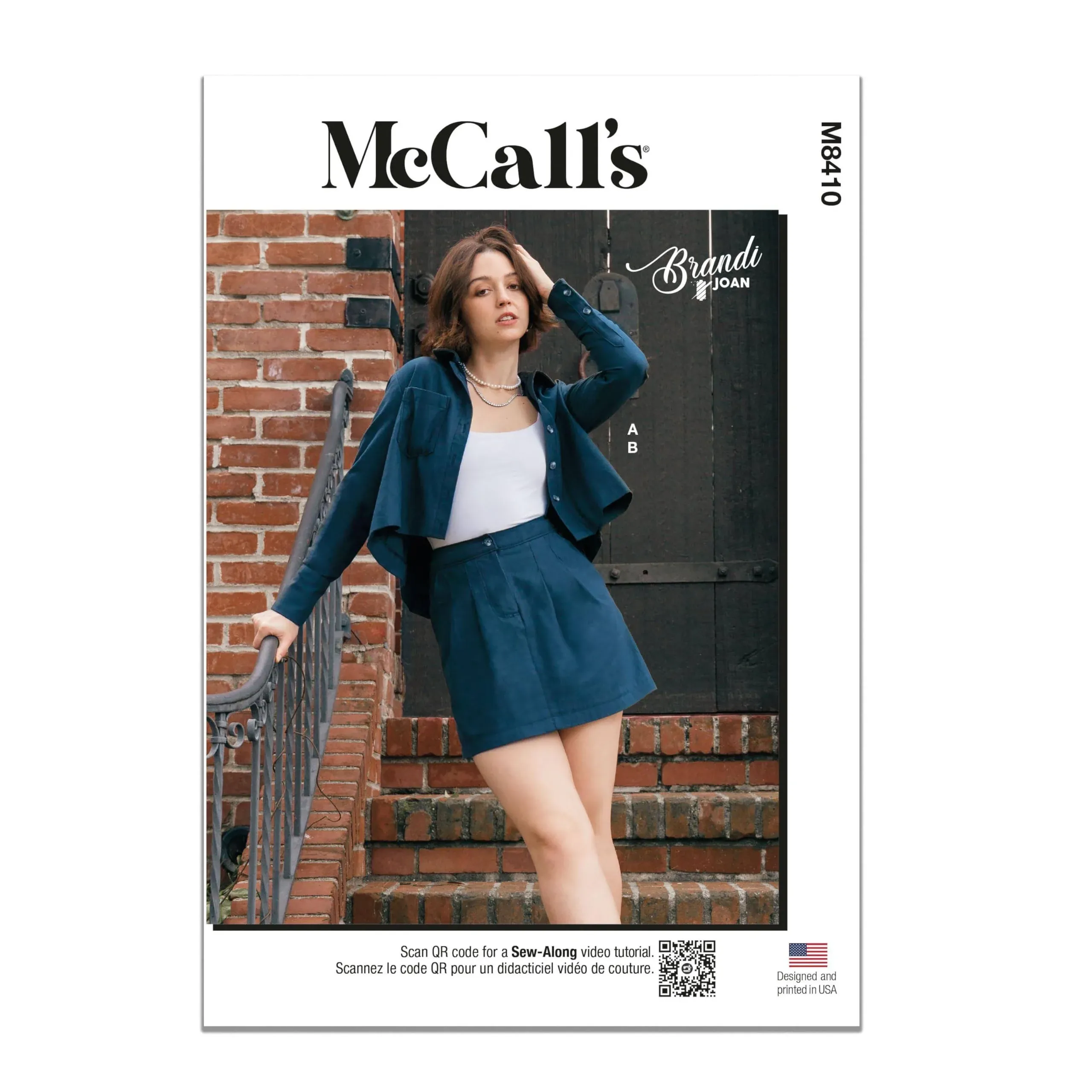 McCall's Sewing Pattern 8410 - Misses' Shirt and Mini Skirt by Brandi Joan, Size ...